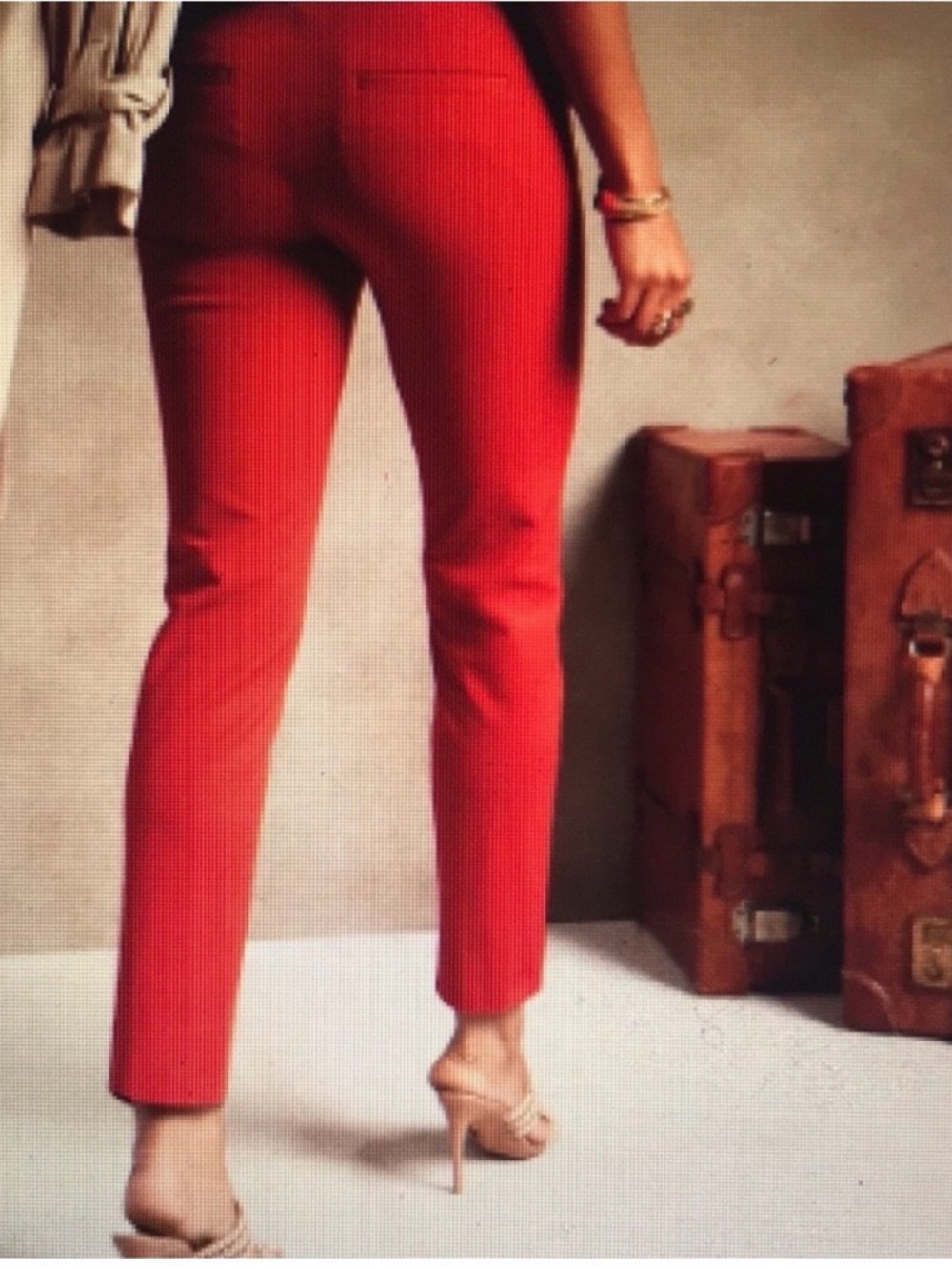 Women’s Banana Republic Sloan Straight Red Pants Size 8 - Picture 2 of 12